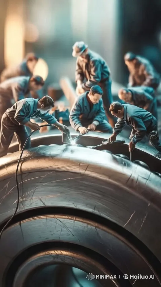 Precision Craftsmanship: Close-up of Industrial Tire Work – AI Generated Video | Hailuo AI