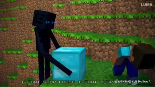 Minecraft Enderman and Player Engage in Intense AK-47 Shootout – AI Generated Video | Hailuo AI