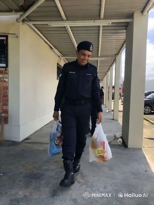Police Officer Moonwalks with Groceries – AI Generated Video | Hailuo AI