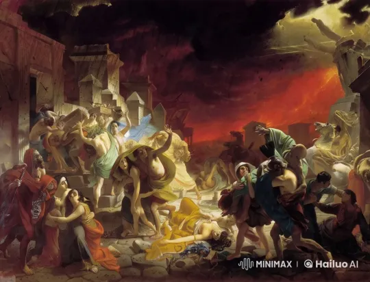 Ancient City in Chaos: Flight from Destruction – AI Generated Video | Hailuo AI