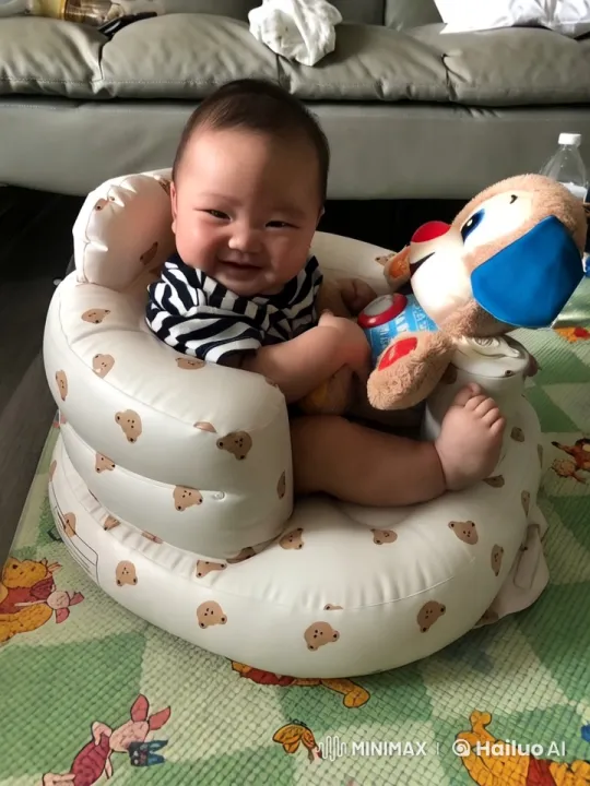 Baby Dancing with Toy Dog on Play Mat – AI Generated Video | Hailuo AI