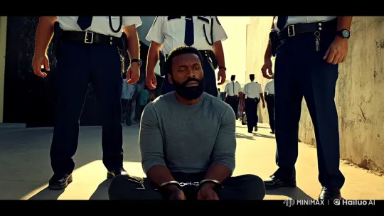 African Man Handcuffed Amidst Dubai Bustle – AI Generated Video | Hailuo AI