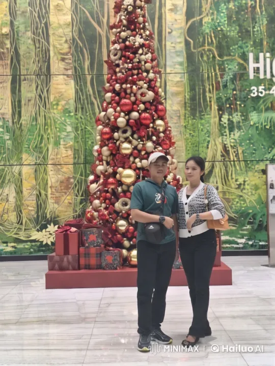 Festive Kung Fu Performance in Christmas Setting – AI Generated Video | Hailuo AI
