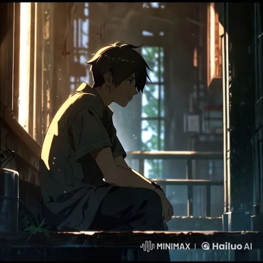 Contemplative Youth in Abandoned Building – AI Generated Video | Hailuo AI