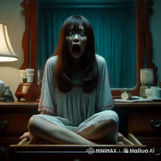 Girl Swallowed by Drawer in Vintage Bedroom – AI Generated Video | Hailuo AI