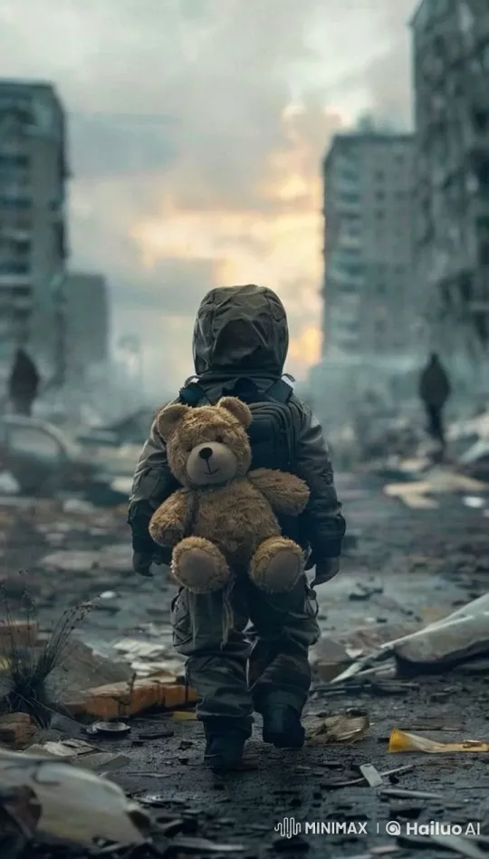 Post-Apocalyptic Journey: Child's Survival in Ruins – AI Generated Video | Hailuo AI