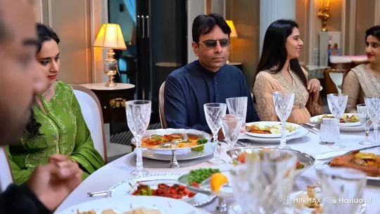 Elegant Dinner Scene in Luxury Hotel with Dignified Man – AI Generated Video | Hailuo AI
