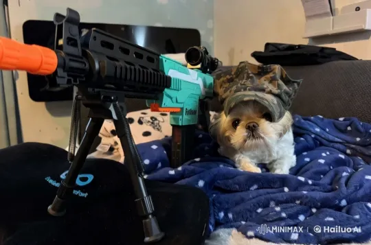 Camouflaged Pets Prepare for a Playful Zombie Hunt – AI Generated Video | Hailuo AI