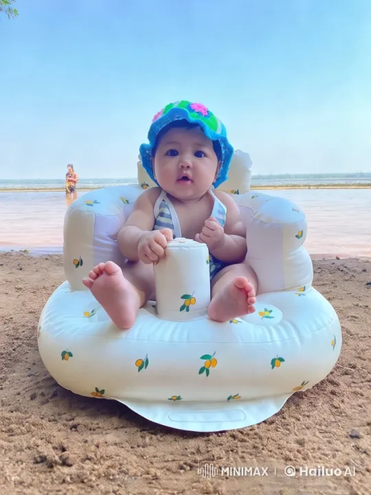 Baby's Joyful Dance on Serene Beach – AI Generated Video | Hailuo AI