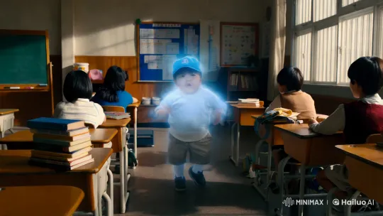 Chubby Boy Ghost Haunts School in Comedic Horror Short – AI Generated Video | Hailuo AI