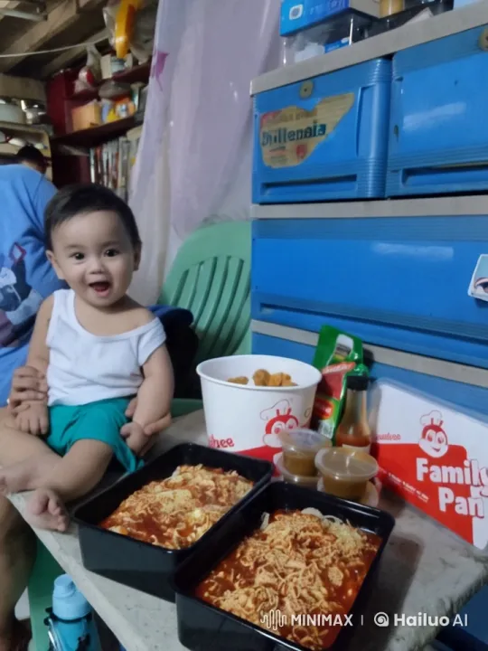 Child Dancing with Joy by Jollibee Food in Cozy Home Setting – AI Generated Video | Hailuo AI