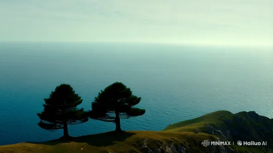 Historic Naval Battle at Mountain Castle Panorama – AI Generated Video | Hailuo AI