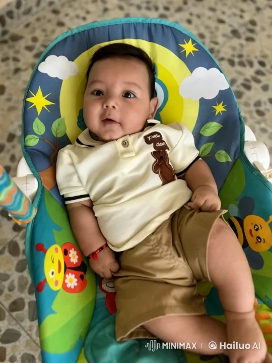 Baby's Playful Kung Fu Dance in Colorful Bouncer – AI Generated Video | Hailuo AI