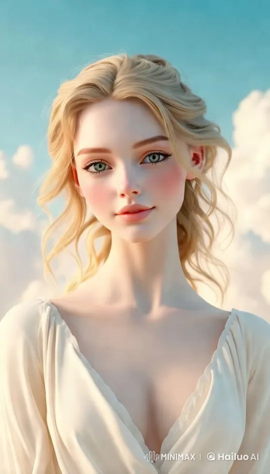 Serene Girl in Ethereal Landscape Captured in 4K Slow Motion – AI Generated Video | Hailuo AI