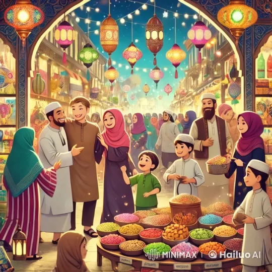Vibrant Market Celebrations: A Colorful, Joyous Journey – AI Generated Video | Hailuo AI