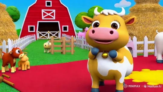 Lola the Cow: Vibrant Animated Dance on a Picturesque Farm – AI Generated Video | Hailuo AI