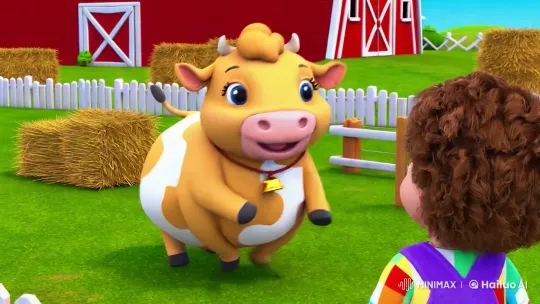 Lola the Cow: Colorful Animation on a Pastoral Farm – AI Generated Video | Hailuo AI