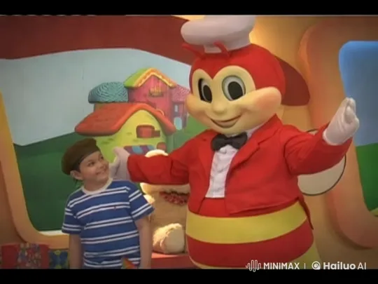 Colorful Mascot and Child Celebrate in Joyful Setting – AI Generated Video | Hailuo AI