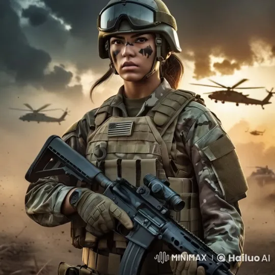 Soldier in Combat Gear Prepares for Action – AI Generated Video | Hailuo AI