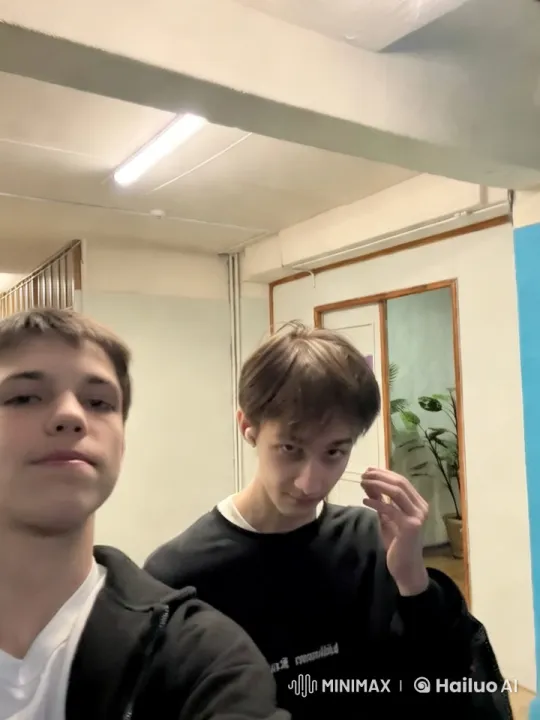 Boy Transforms into Dog in Surreal Hallway Scene – AI Generated Video | Hailuo AI