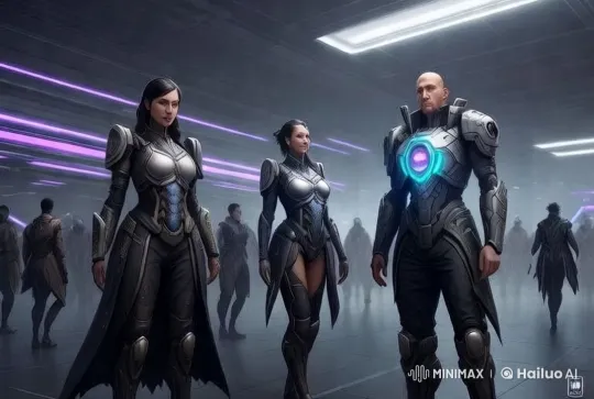 Two Characters Explore Advanced Spaceship and Discuss Mission – AI Generated Video | Hailuo AI