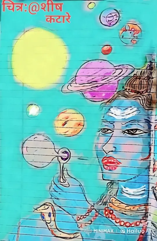 Divine Artistry: Cosmic Bubbles from Shiva's Mural – AI Generated Video | Hailuo AI
