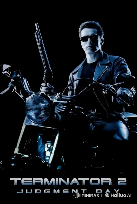 Cybernetic Warrior on Motorcycle with Shotgun – AI Generated Video | Hailuo AI