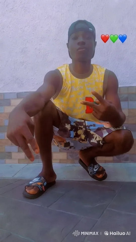 Man Makes Peace Sign in Minimalist Setting – AI Generated Video | Hailuo AI