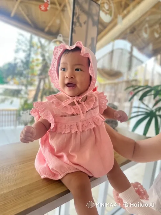 Baby Dancing in Lace-Trimmed Outfit – AI Generated Video | Hailuo AI