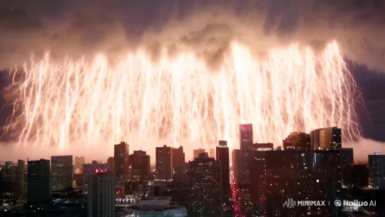 Apocalyptic Rift Unleashes Horrors on City Skyline – AI Generated Video | Hailuo AI