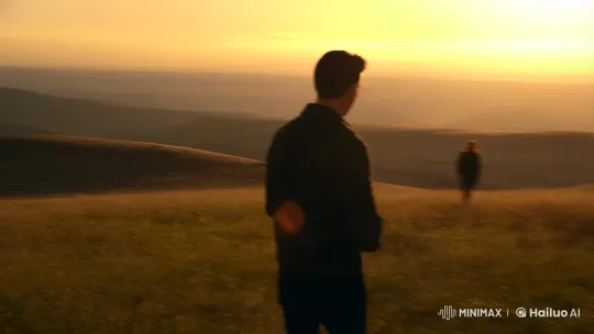 Intimate Connection in Vast Landscape – AI Generated Video | Hailuo AI