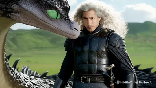 Stately Warrior and His Majestic Dragon Companion – AI Generated Video | Hailuo AI