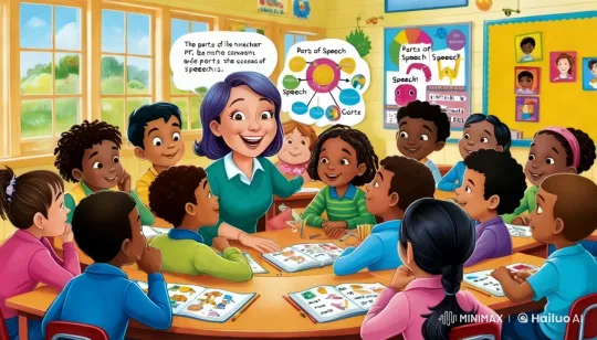 Diverse Students Engaged in Energetic Classroom Learning – AI Generated Video | Hailuo AI