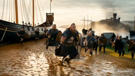 Viking Raid: Cinematic Chaos and Realistic Medieval Battle – AI Generated Video | Hailuo AI