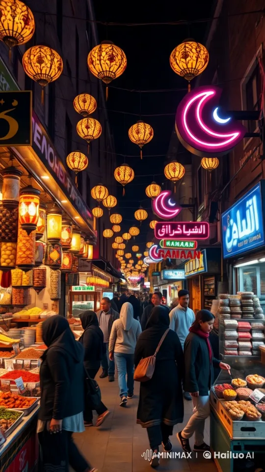 Ramadan Market: A Celebration of Festive Togetherness – AI Generated Video | Hailuo AI