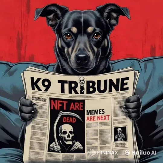 Dog Reads Newspaper with Headlines 'NFT ARE DEAD' and 'MEMES ARE NEXT' – AI Generated Video | Hailuo AI