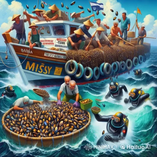 Mussel Harvesting on the Fishing Boat 'Missy' – AI Generated Video | Hailuo AI
