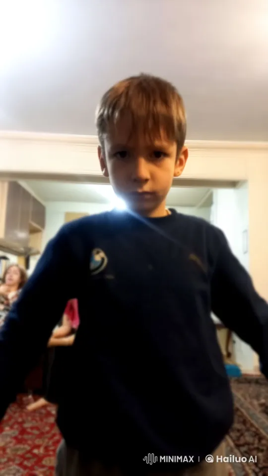 Young Boy Prepares for Magical Adventure in Smoke-Cleared Room – AI Generated Video | Hailuo AI
