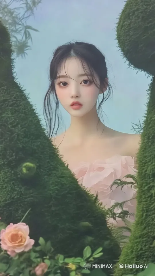 Dreamy Portrait: Model's Enigmatic Gaze in Sunlit Ethereal Scene – AI Generated Video | Hailuo AI