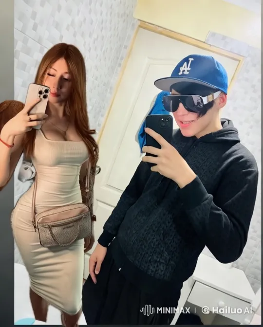 Young Couple Captures Intimate Bathroom Selfie – AI Generated Video | Hailuo AI