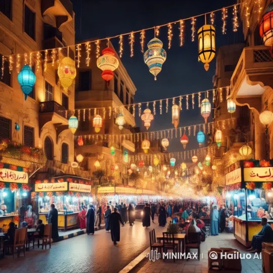 Vibrant Market Street: A Festive, Lively Atmosphere – AI Generated Video | Hailuo AI