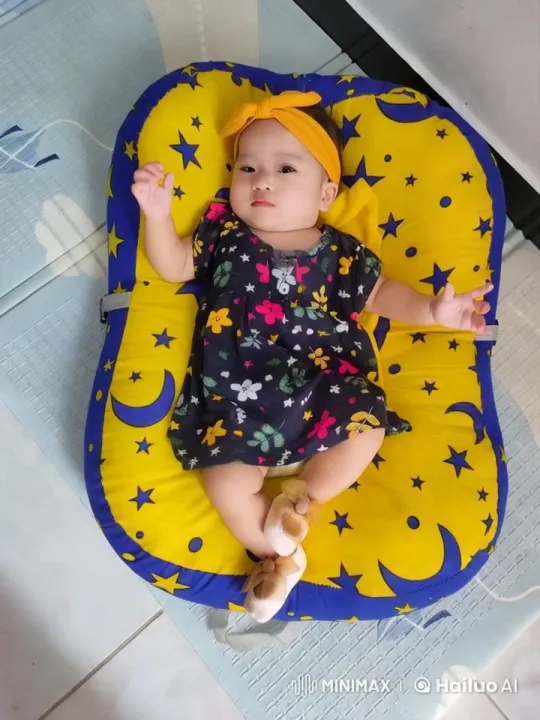 Baby Dancing Joyfully on Colorful Cushion – AI Generated Video | Hailuo AI