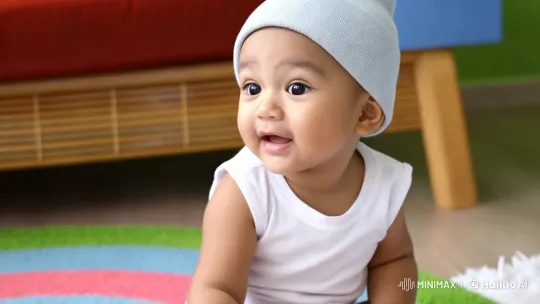 Baby Boy's Joyful Dance and Playful Kung Fu Moves – AI Generated Video | Hailuo AI