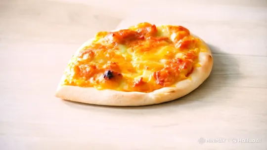 Artful Cinematography Captures Falling Pizza Scene – AI Generated Video | Hailuo AI