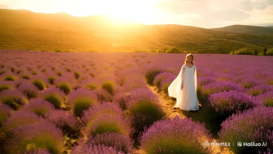 Tranquil Lavender Field: A Cinematic Masterpiece – AI Generated Video | Hailuo AI