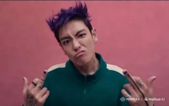 Purple-Haired Person Transforms into Flying Hulk – AI Generated Video | Hailuo AI