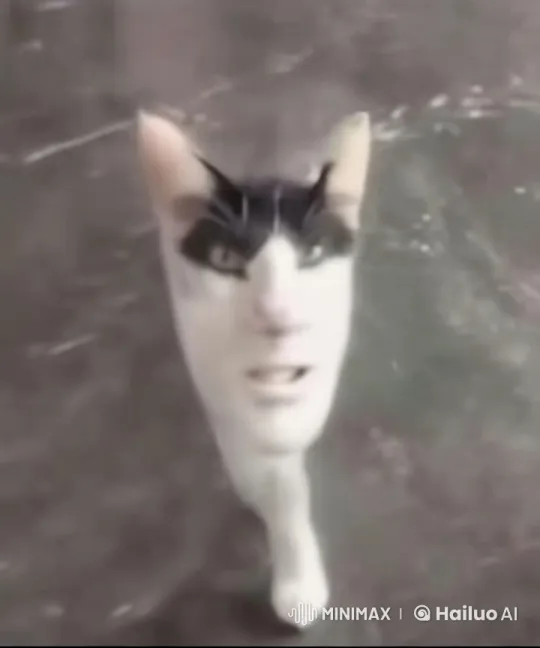White Cat Twerks with Fire and Sprouts Wings in Surreal Scene – AI Generated Video | Hailuo AI
