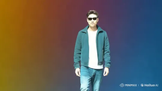 Young Man Walks Calmly Amidst Dramatic Explosion – AI Generated Video | Hailuo AI