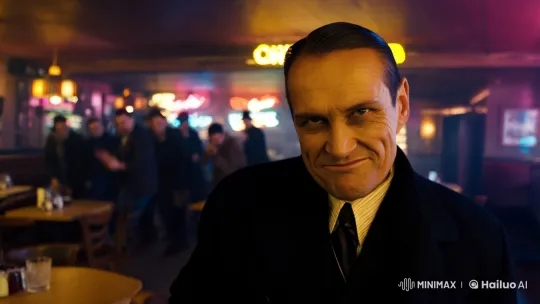 Rival Gangs' Violent Showdown in Neon-Lit Restaurant – AI Generated Video | Hailuo AI