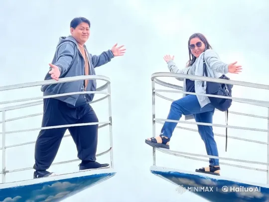 Synchronized Dance on Elevated Platforms – AI Generated Video | Hailuo AI